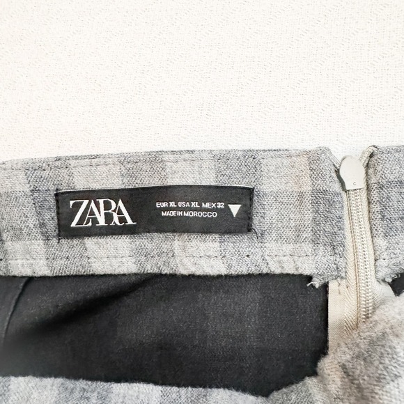 Zara Grey Cross Front Tied Style Skirt Size Medium NWT - Picture 4 of 6